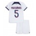 Paris Saint-Germain Marquinhos #5 Kopio Lastenvaatteet Vieras Pelipaita Lasten 2023-24 Lyhyet Hihat (+ shortsit)